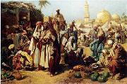 Arab or Arabic people and life. Orientalism oil paintings  382